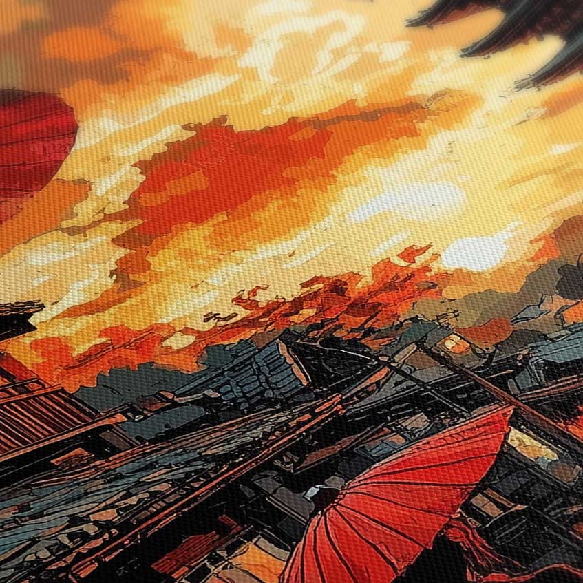 Entrez dans le soleil couchant