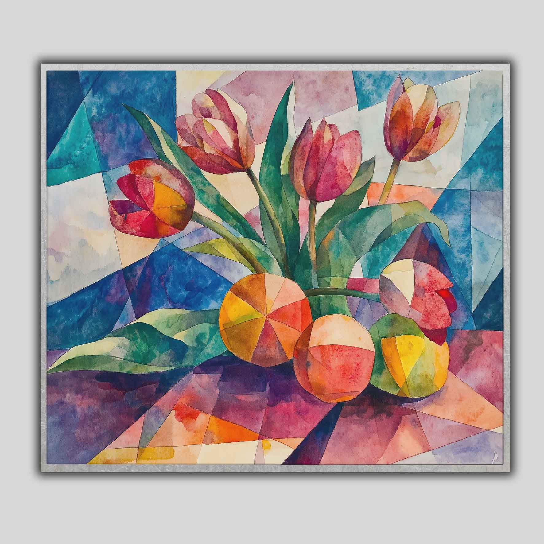 Tulipani e sfere astratte