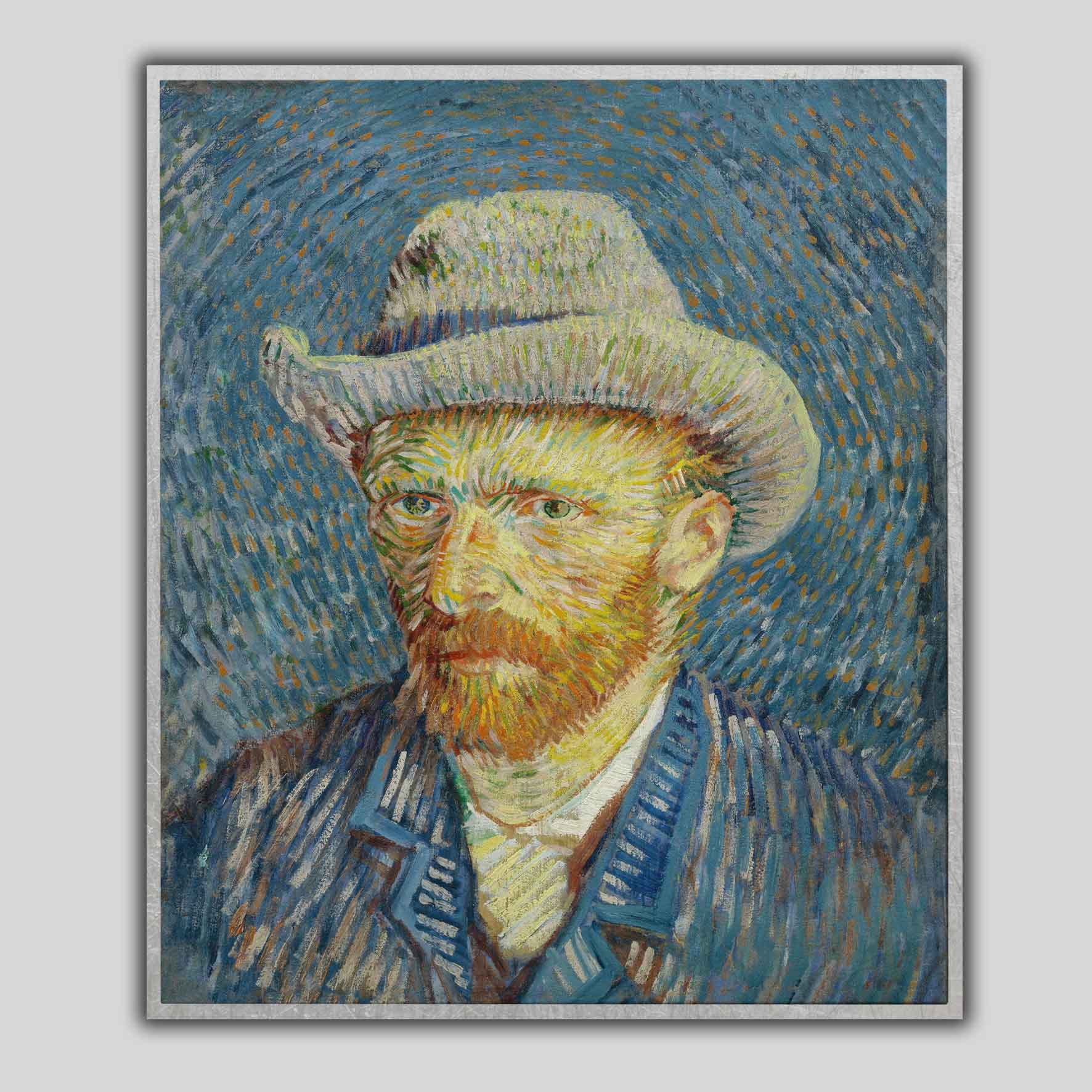 Autoritratto con cappello di feltro grigio 1887-1888