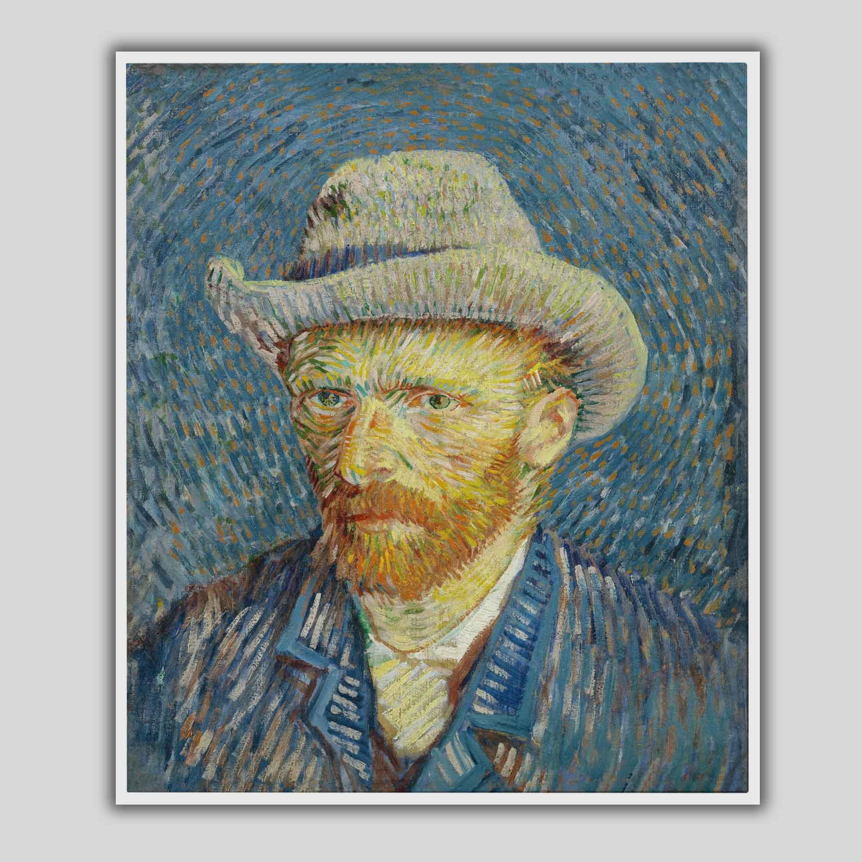 Autoritratto con cappello di feltro grigio 1887-1888