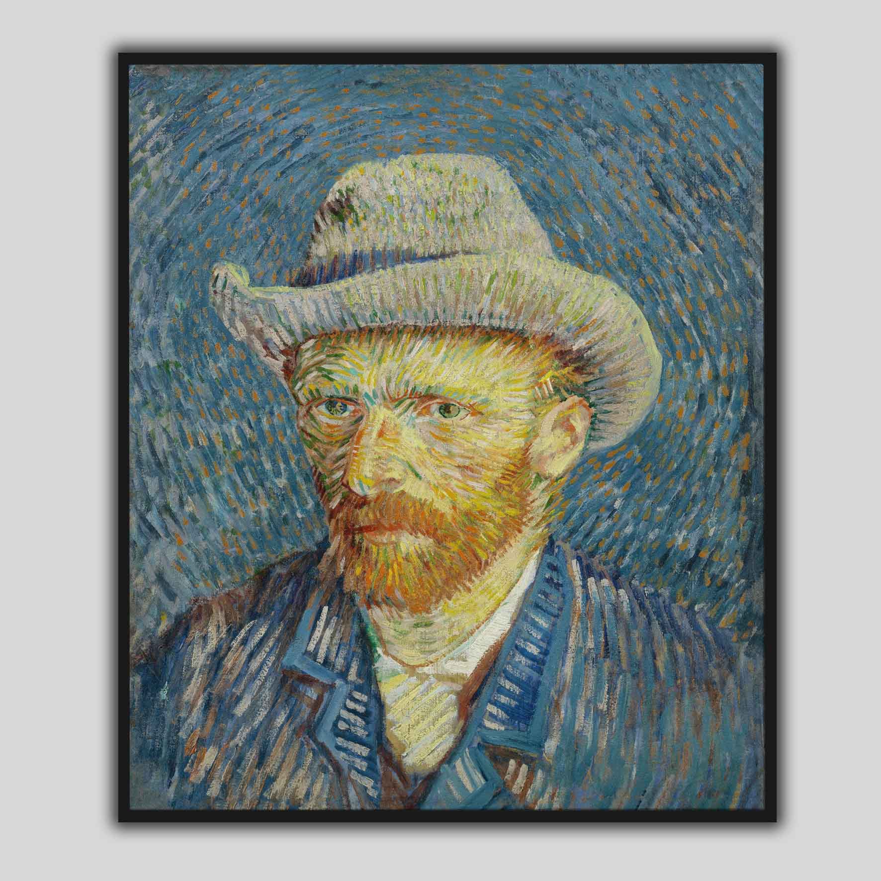 Autoritratto con cappello di feltro grigio 1887-1888