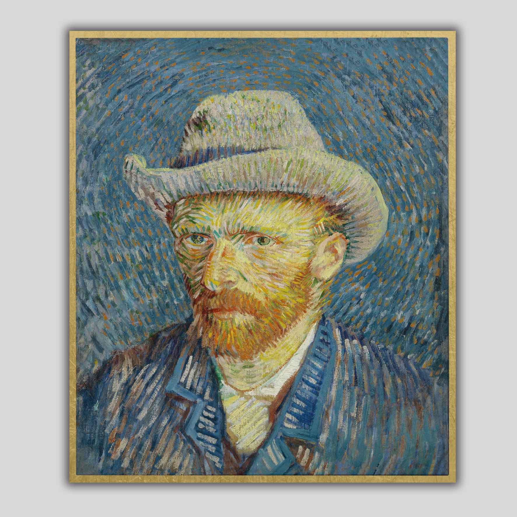 Autoritratto con cappello di feltro grigio 1887-1888