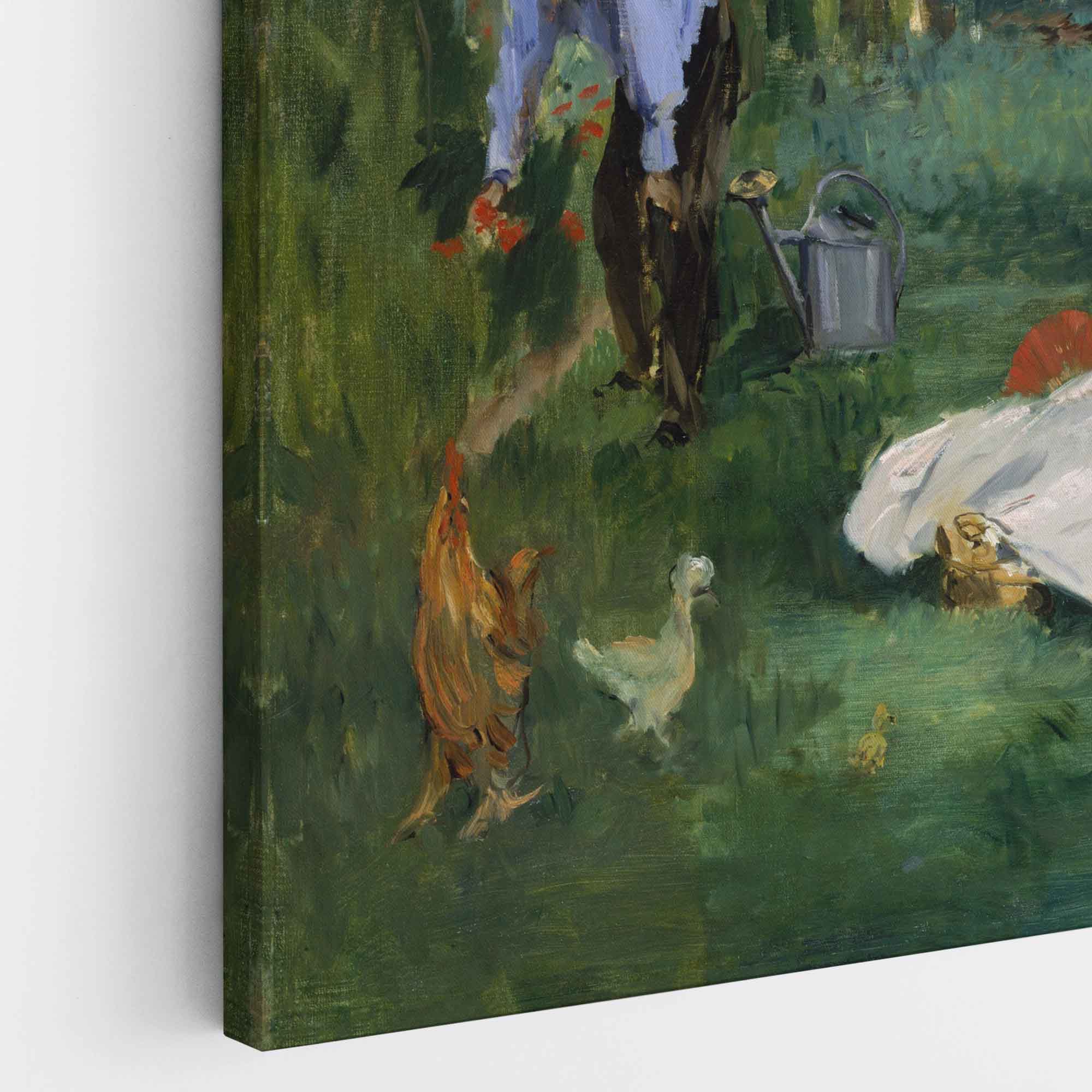 La famille Monet dans leur jardin à Argenteuil