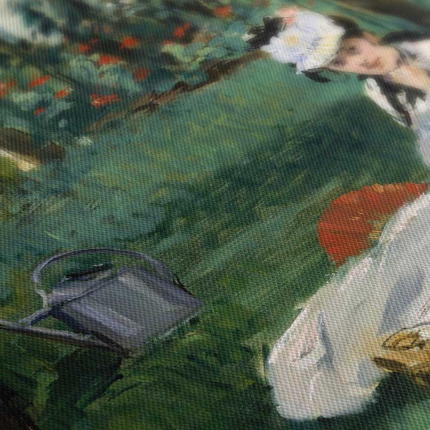 La famille Monet dans leur jardin à Argenteuil