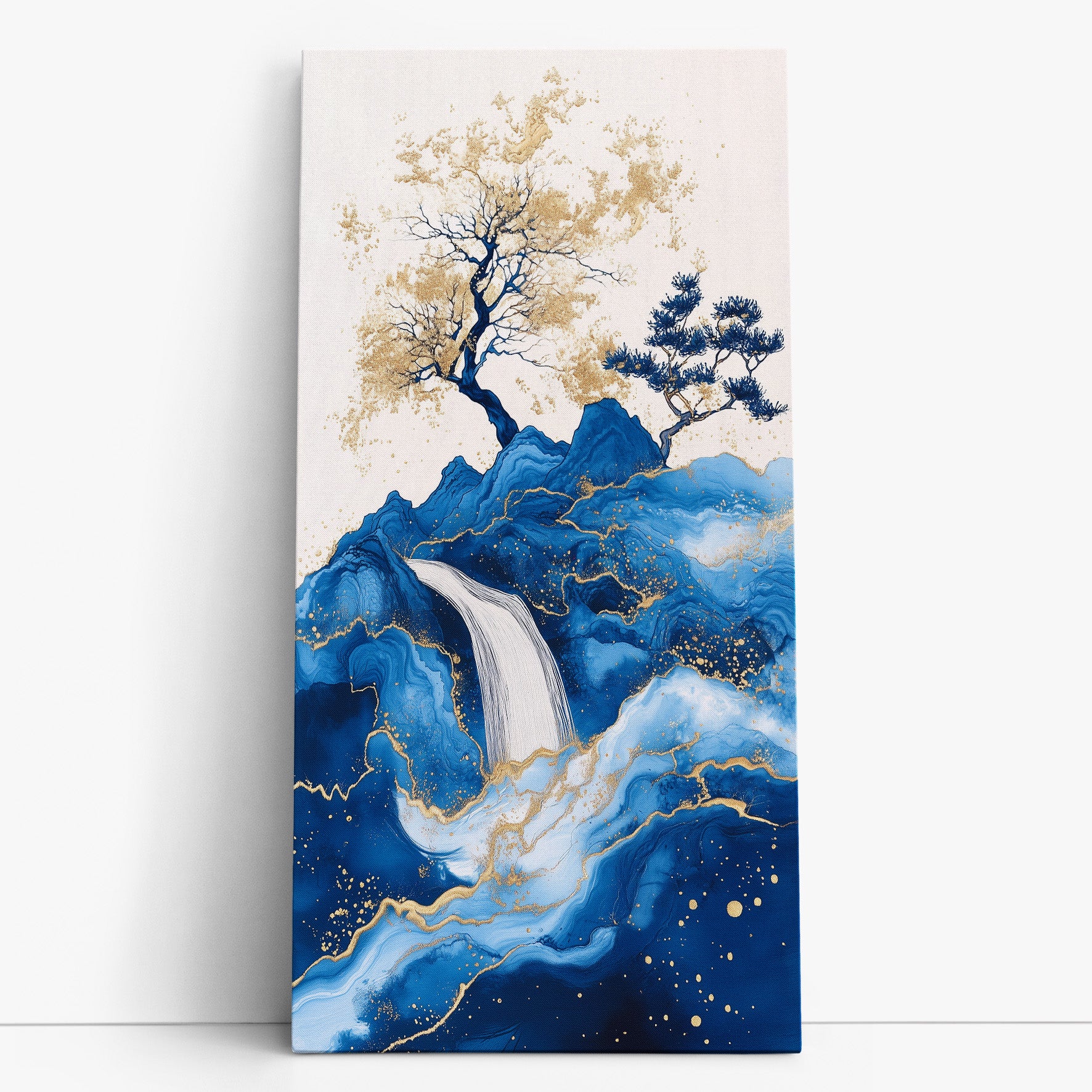 Cascade bleue silencieuse