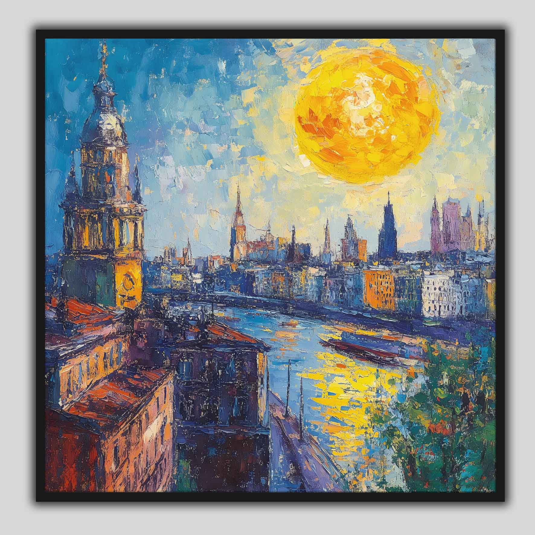 Nuit dorée sur la rivière