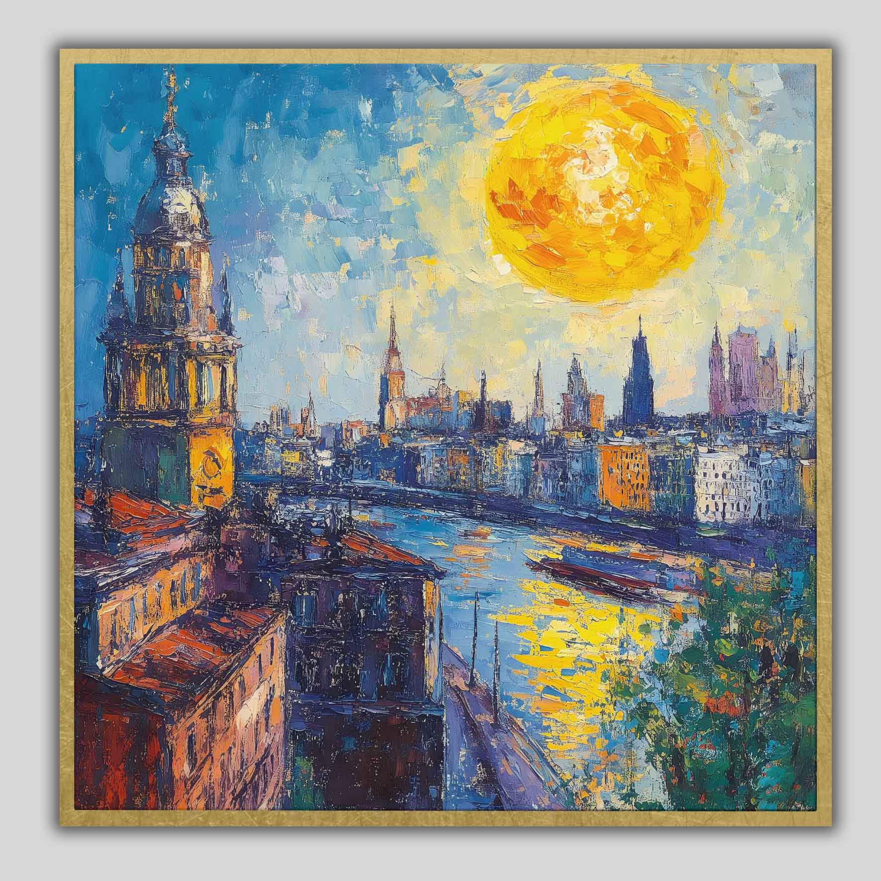 Nuit dorée sur la rivière