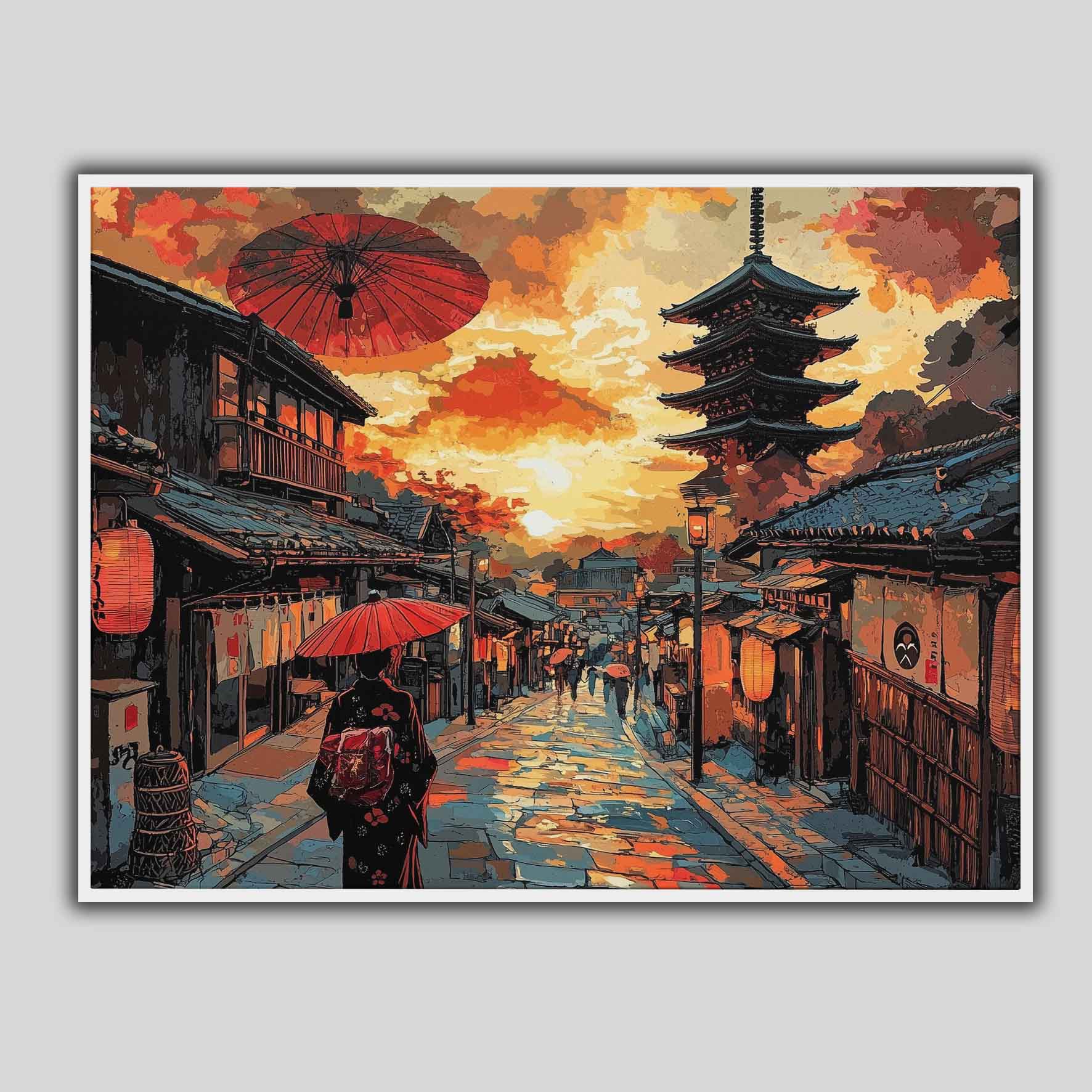 Entrez dans le soleil couchant