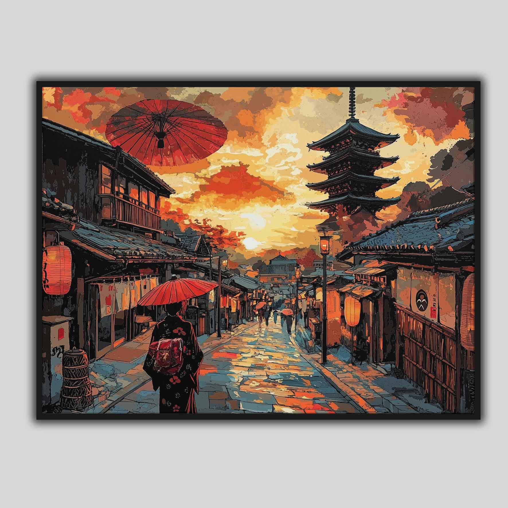 Entrez dans le soleil couchant