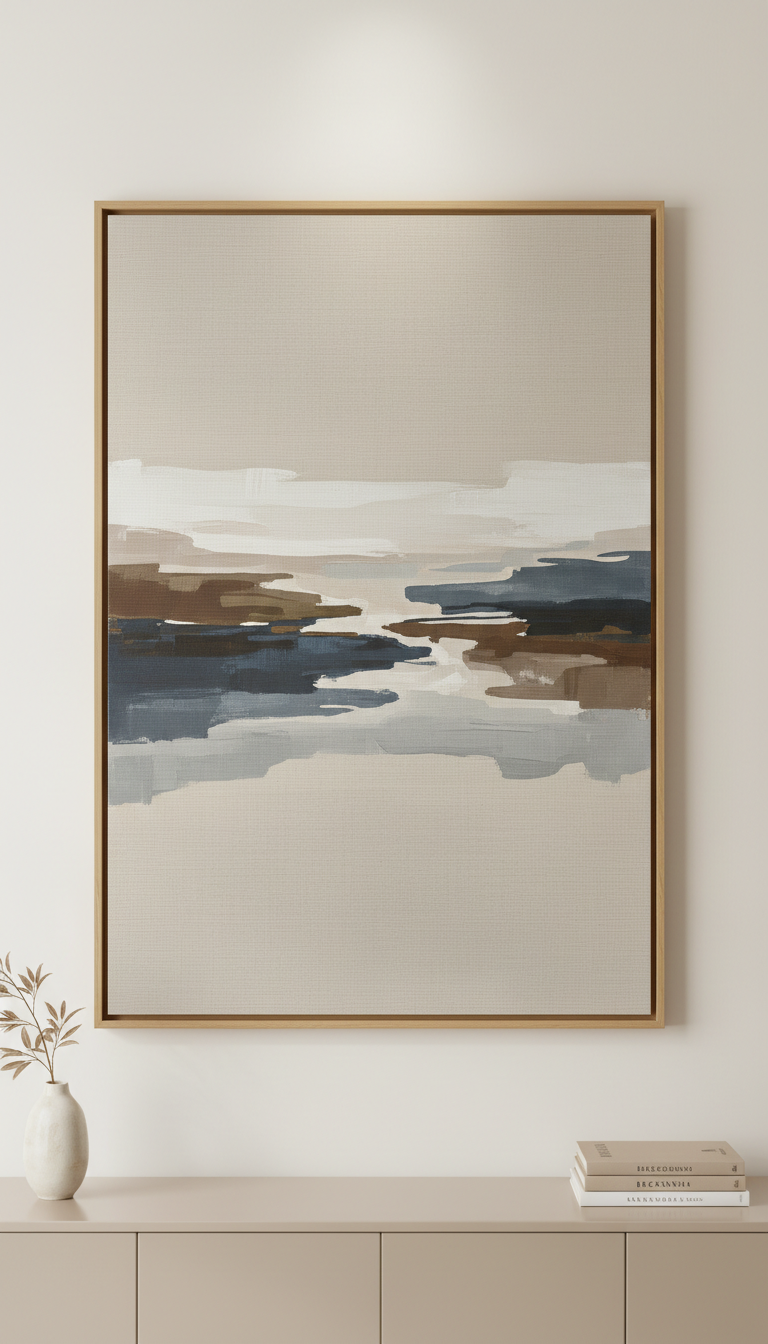 Tela cotone con cornice rovere