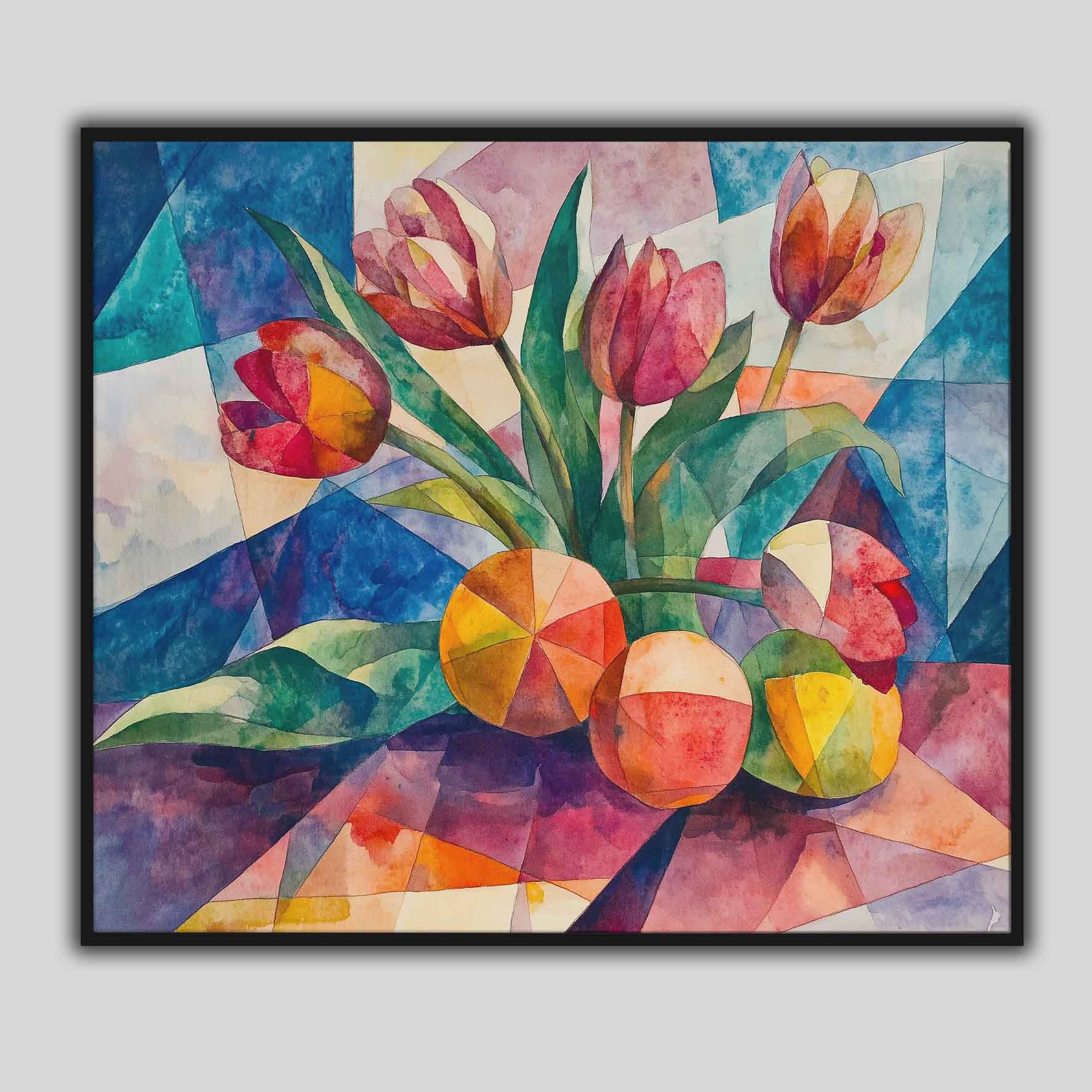 Tulipani e sfere astratte