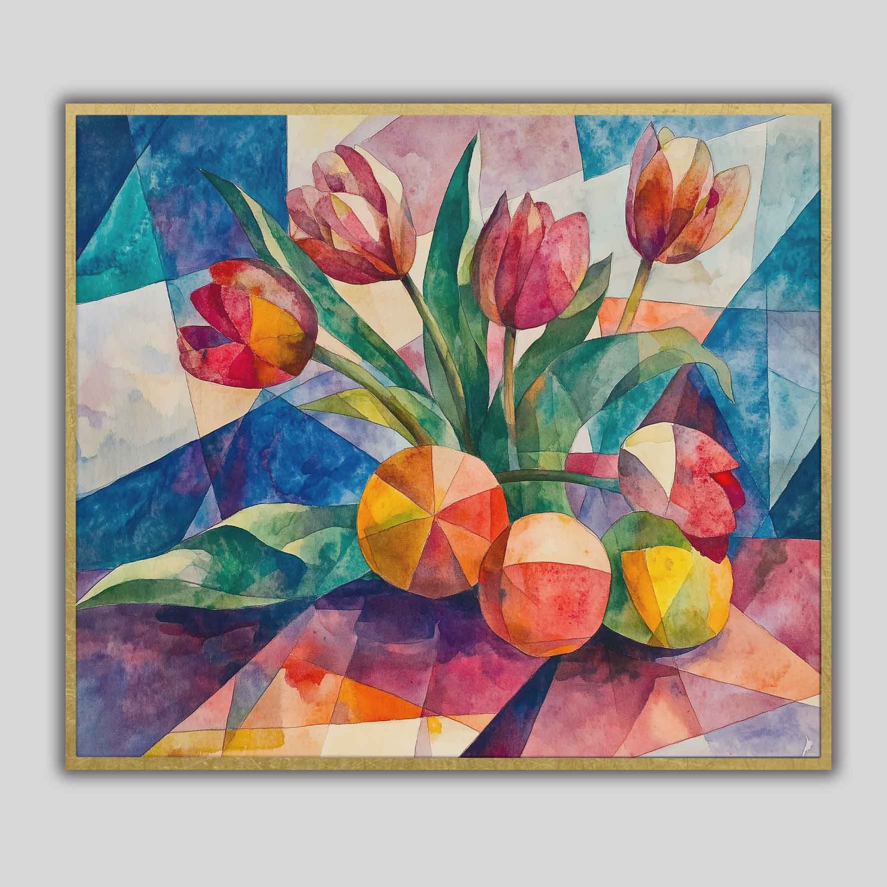 Tulipani e sfere astratte