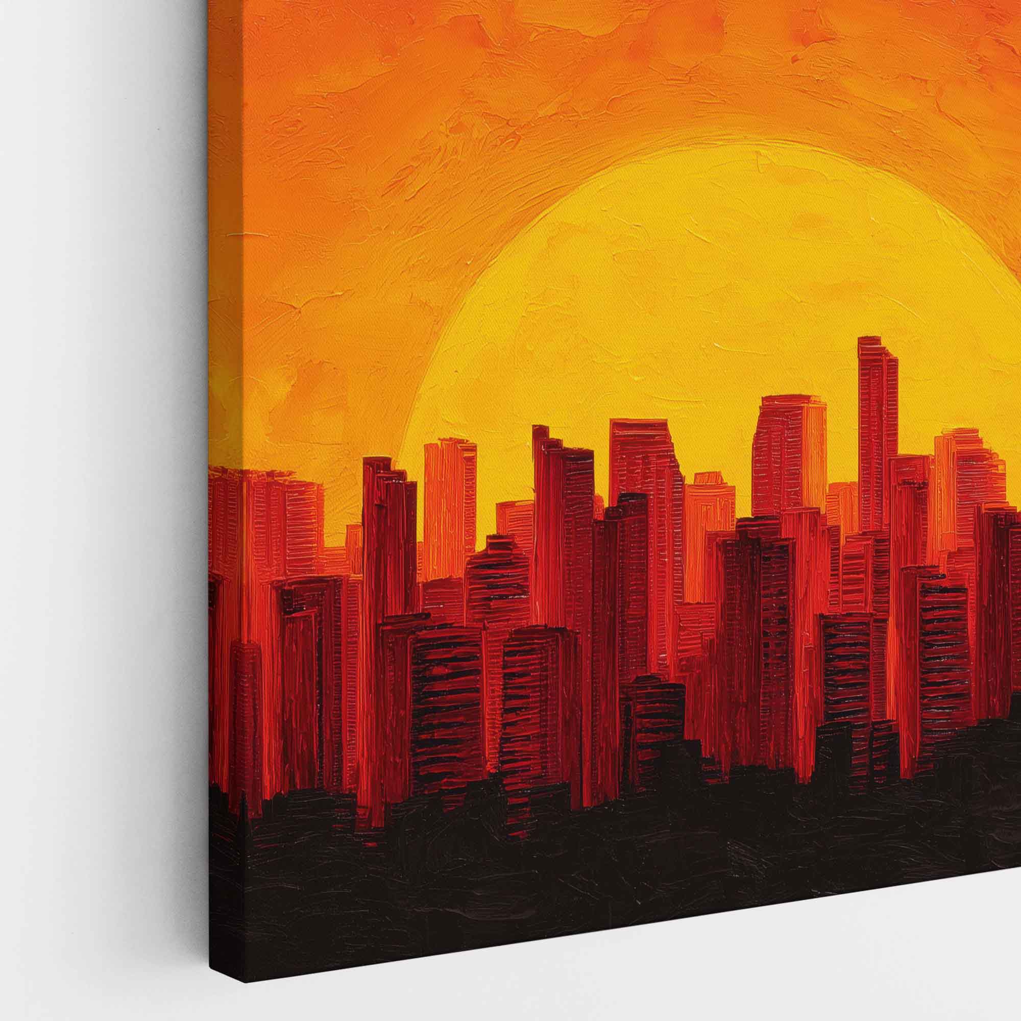 Skyline al tramonto