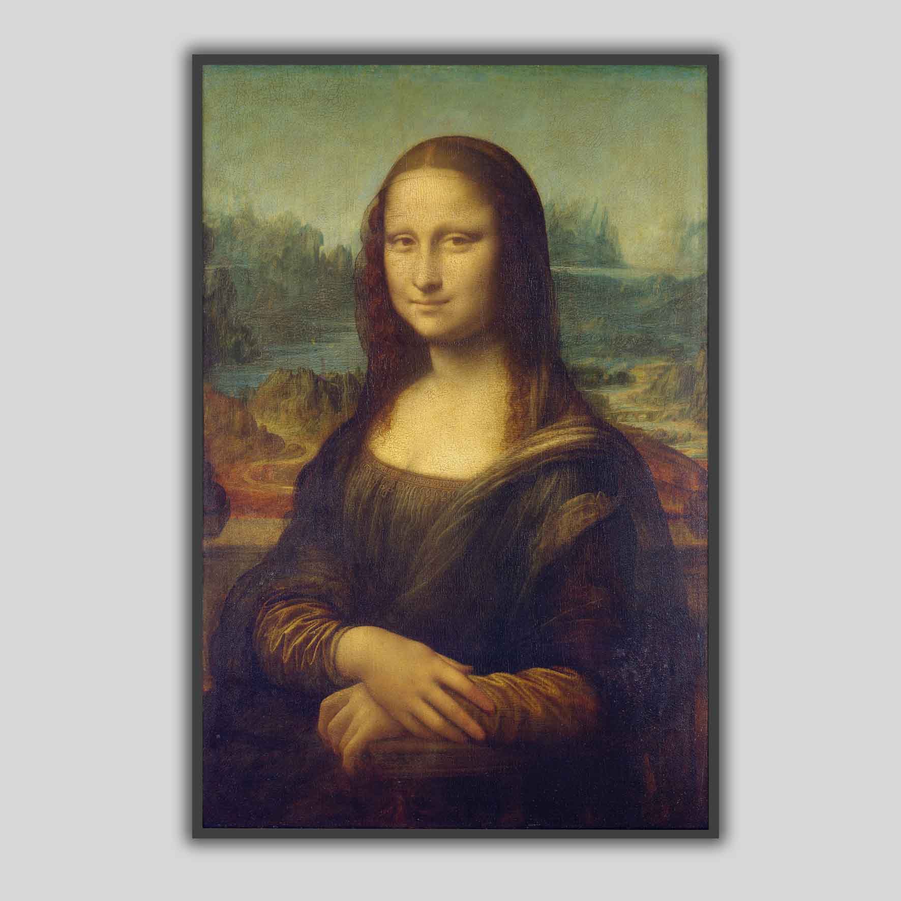 La Gioconda, Cornice Nera 50x70cm