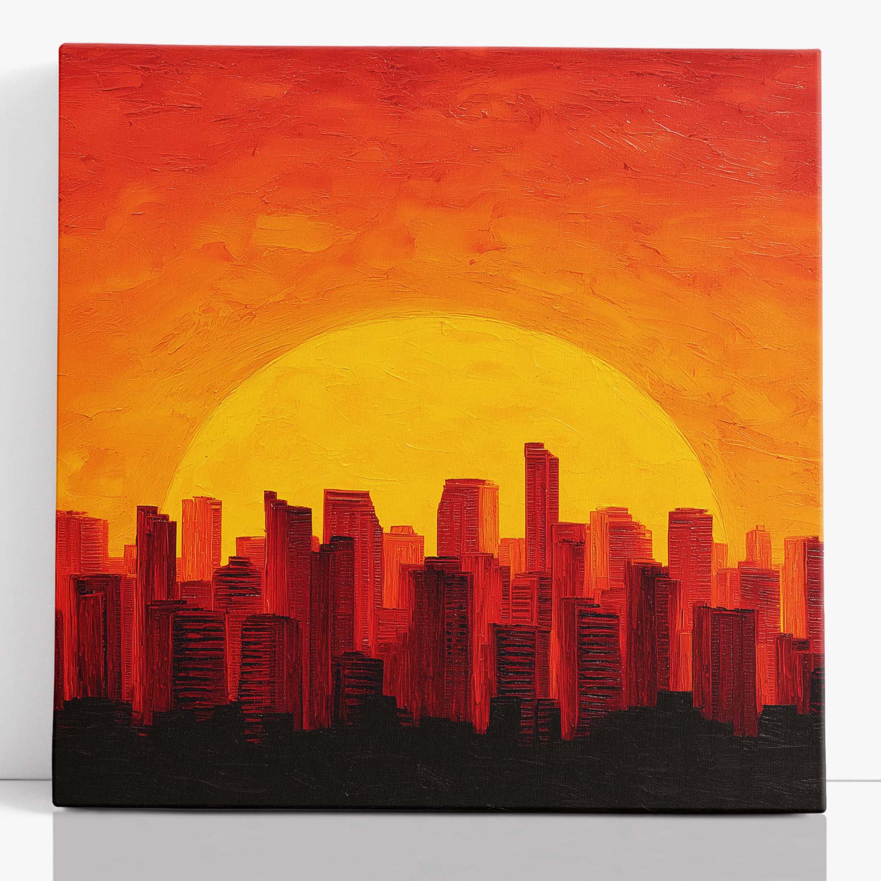 Skyline al tramonto