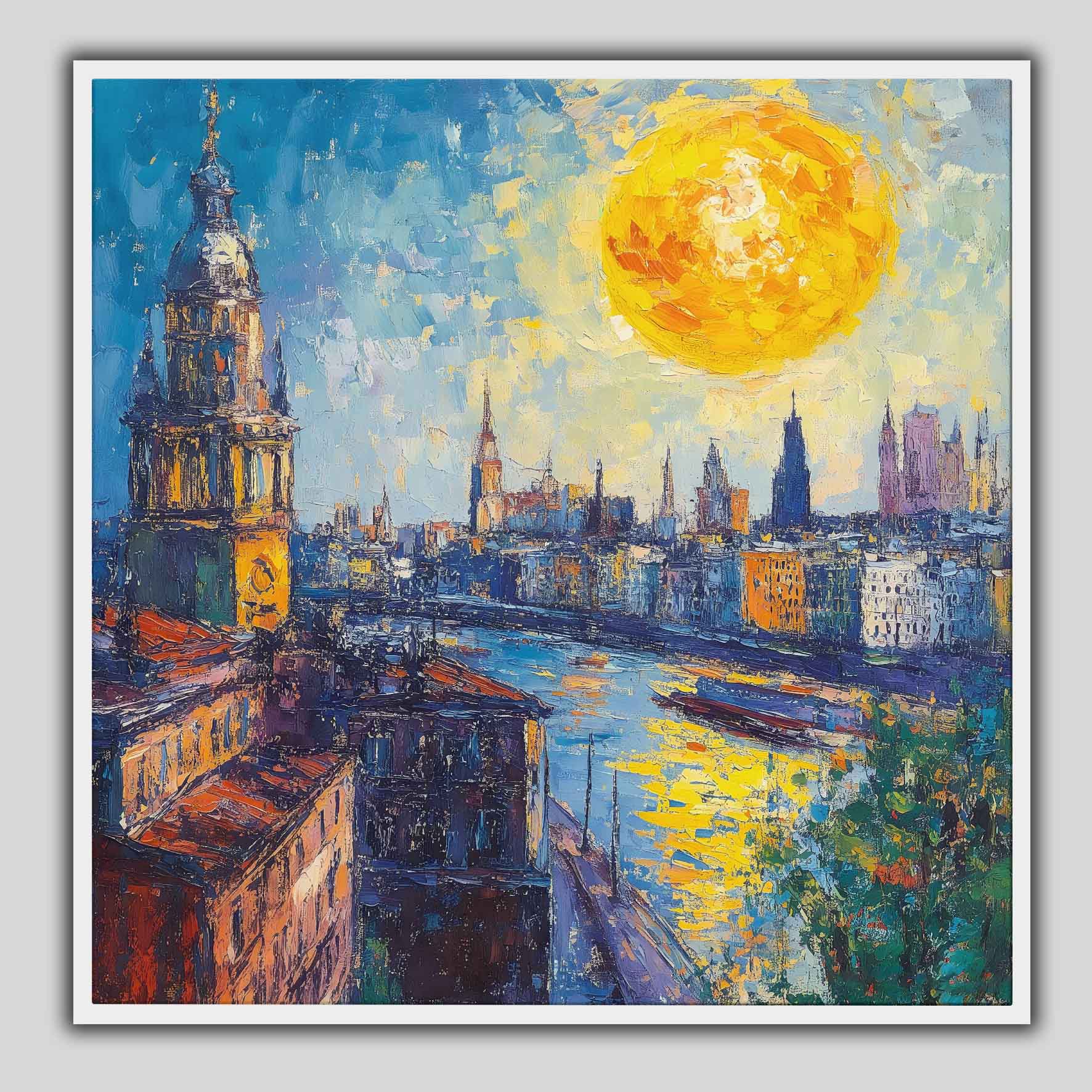 Nuit dorée sur la rivière