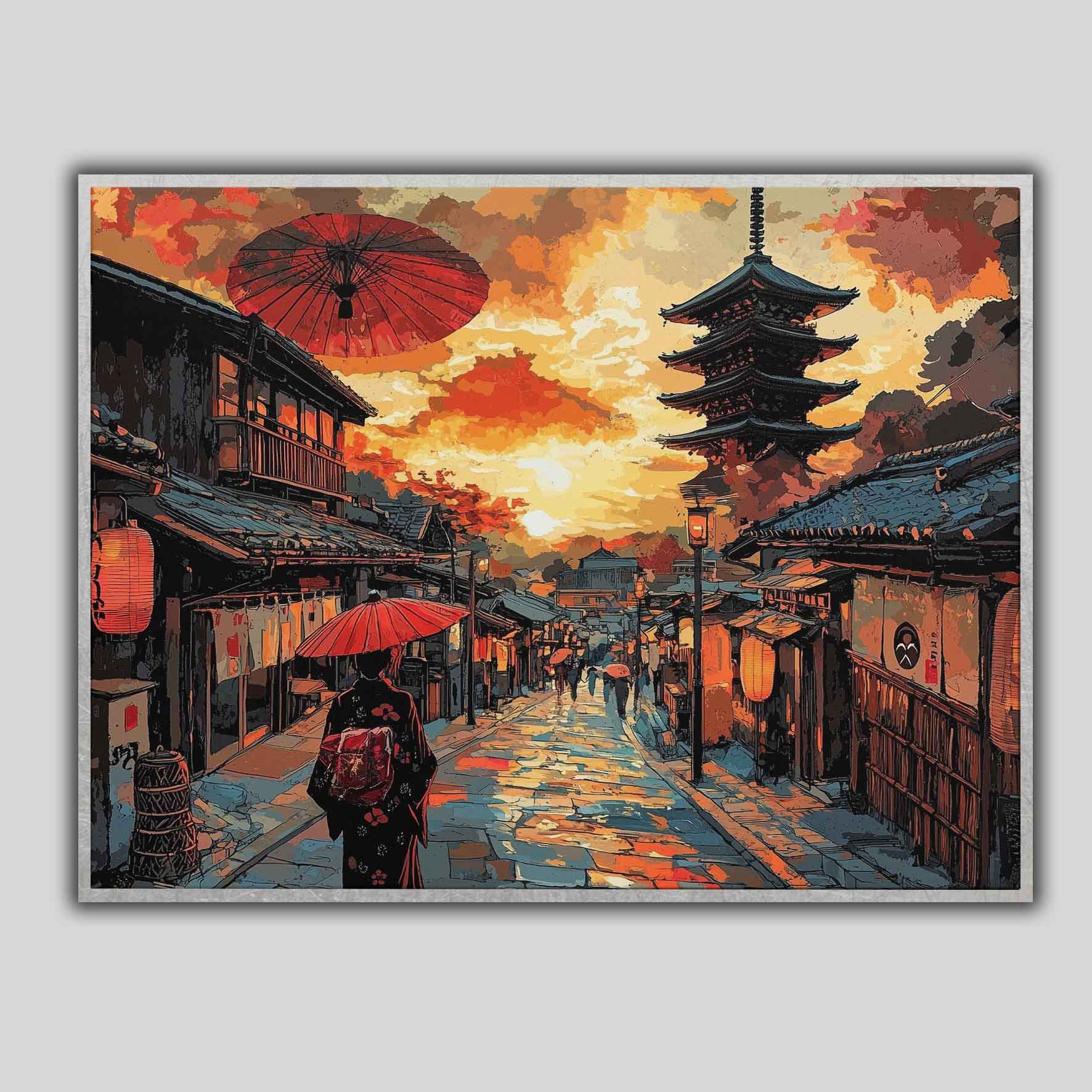 Entrez dans le soleil couchant