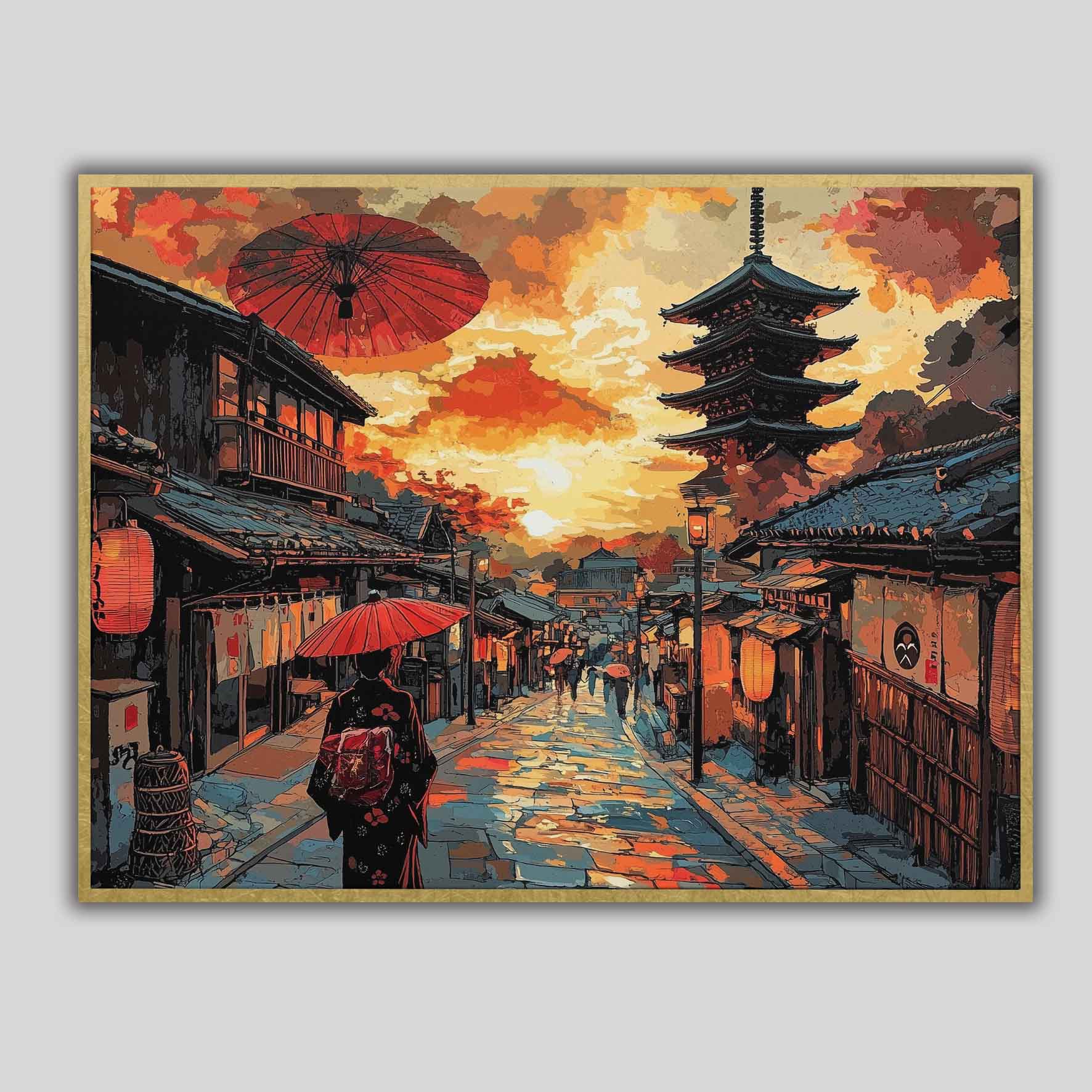 Entrez dans le soleil couchant